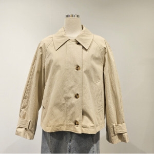 동광인터내셔날 비지트인뉴욕 싱글버튼 맥 숏 트렌치 자켓 VB3BB71_이미지