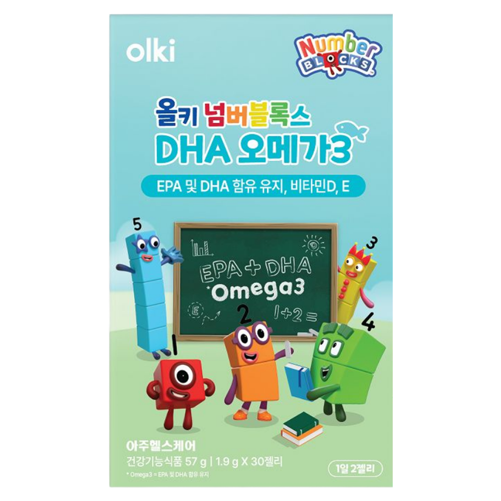 알파바이오 올키 넘버블록스 DHA 오메가3 30구미 (2개)_이미지