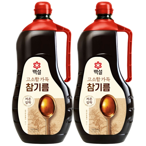 백설 고소함가득 참기름 1.5L (2개)_이미지