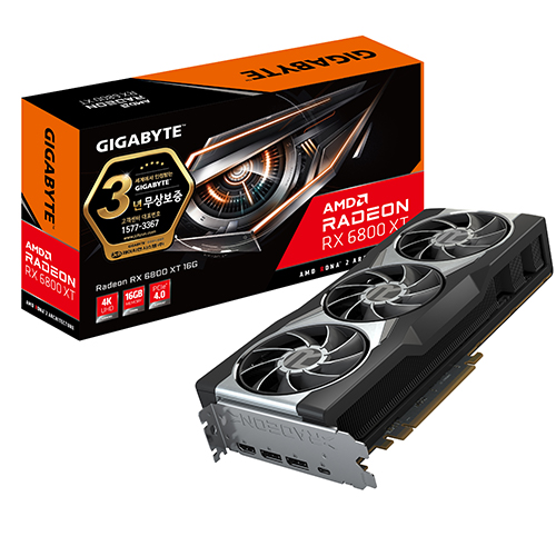 ���󵥿¢� GIGABYTE �󵥿� RX 6800 XT D6 16GB