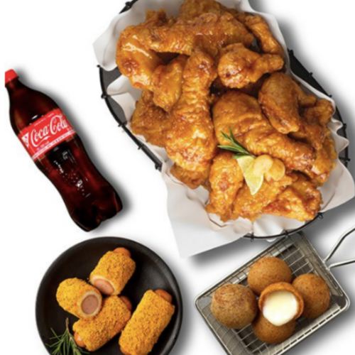 BHC ㅤ골드킹 콤보 + 치즈볼 + 뿌링핫도그 + 콜라 1.25L 교환권_이미지