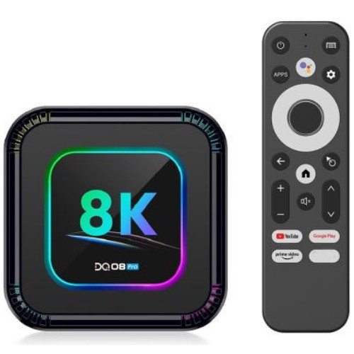 DQ08 프로 스마트 TV 박스 + 보이스 리모트