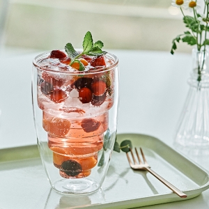 더블월 스칼라L 이중유리 쥬스컵 400ml 2P