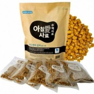 에이티바이오 아침애 수제사료 오리&연어&감자 1kg (1개)_이미지