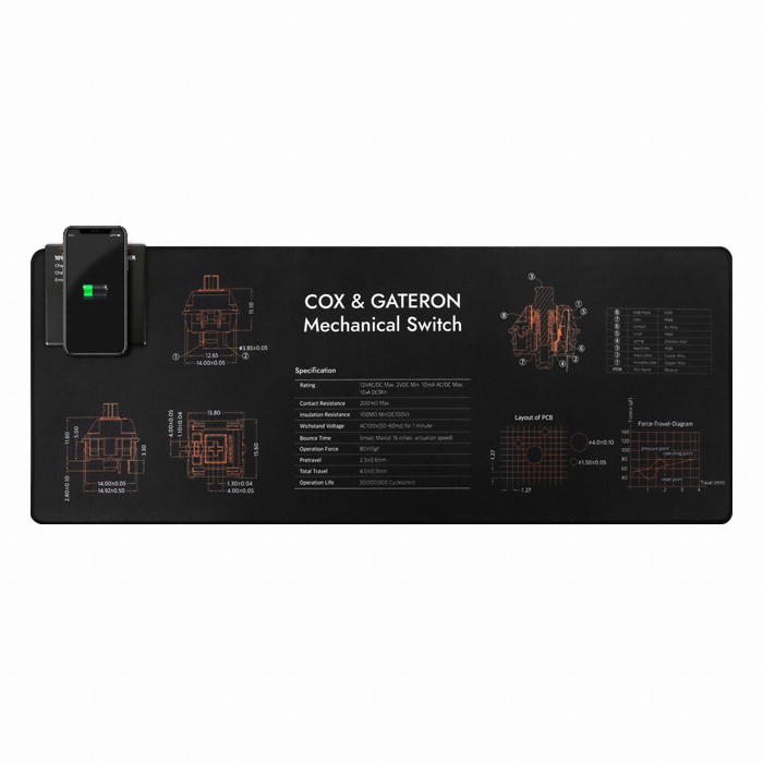 COX 게이트론 스위치 무선 충전 장패드