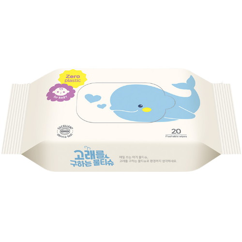 한솔제지 ㅤ고래를 구하는 물티슈 리필형 20매 (30팩)_이미지