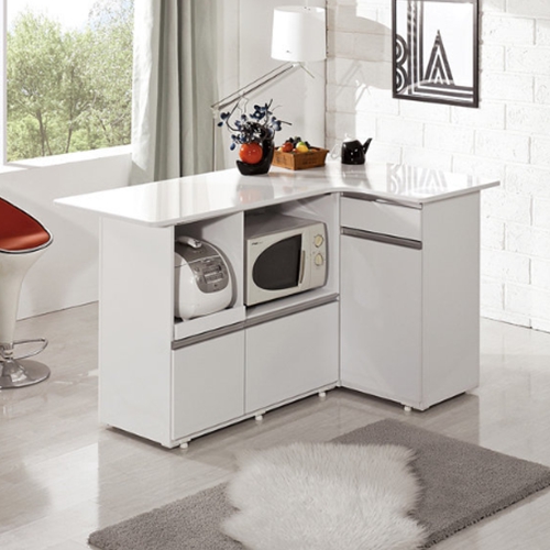 들국화가구 마담바 하이그로시 아일랜드식탁 1600