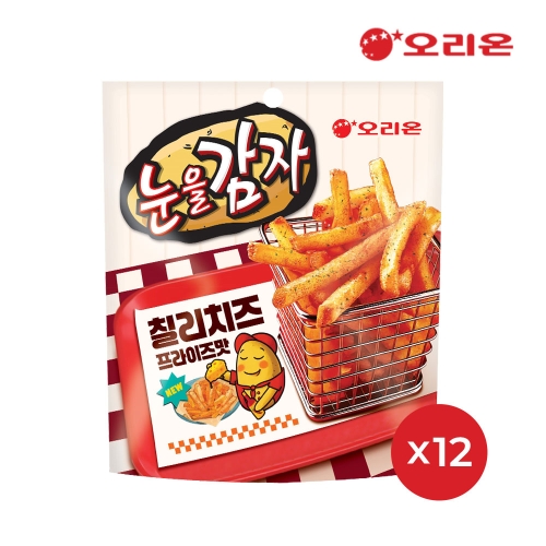 오리온 눈을감자 칠리치즈 프라이즈맛 56g (12개)_이미지