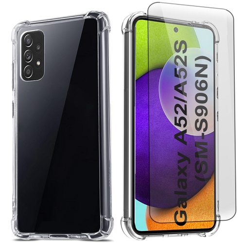 아칸크 갤럭시A52/A52s 클리어 범퍼 젤리케이스+액정보호필름