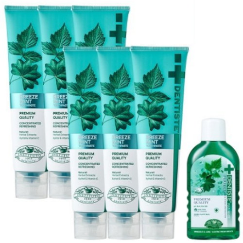덴티스테 뉴 브리즈민트 7종 180g x 6개 + 오랄린스 100ml x1개 (1세트)_이미지