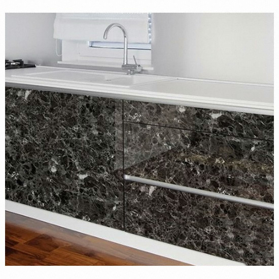 현대시트 내추럴 어스 블랙 대리석 시트지 HWP-21660 (50cm x 15m)_이미지