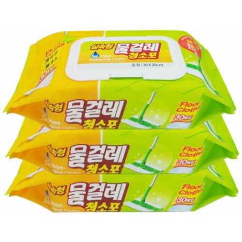 샤인 실속형 물걸레 청소포 중형 30매 (3개)
