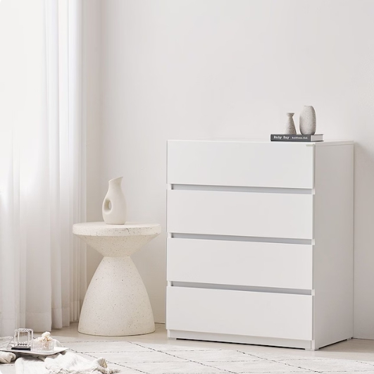 스칸디무드 커스트 4단 깊은 틈새 서랍장 600_이미지