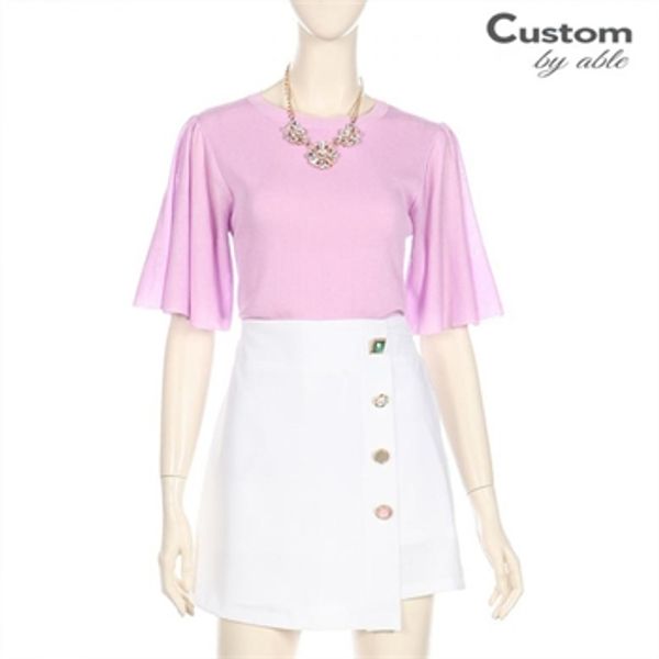 커스텀에이블 CUSTOMABLE 로맨틱 날개소매 니트_ C1904KN057B 26699_C1904KN057B_이미지