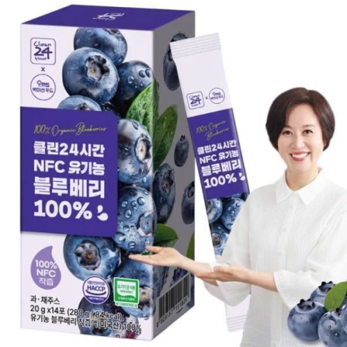 [불명] 클린24시간 NFC 유기농 블루베리 100% 20g 14포 (1개)_이미지