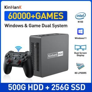 슈퍼 콘솔 X MP100 미니 레트로 비디오 게임 콘솔 인텔 N100 8GDDR5 SNES MAME WII 윈도우 및 게임 Sy..