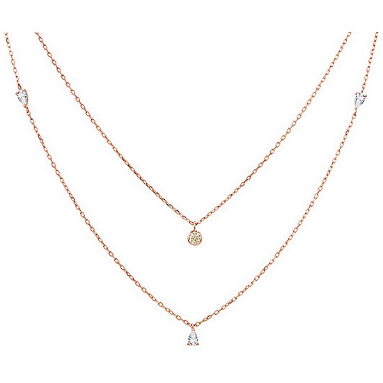 미니골드 화이트 블라썸 브릴 데이지 목걸이 NLKS4143