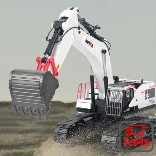 HUINA 1/14 금속 RC 굴삭기 트럭 자동차 투칸 라디오 컨트롤 모델 라이트 배터리 사운드 야외 장난감 소년 TH19286-SMT8_이미지