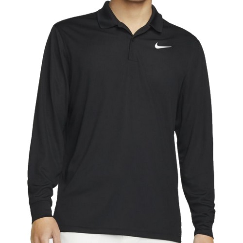 나이키골프 드라이 핏 빅토리 솔리드 긴팔 폴로 DN2345-010_이미지