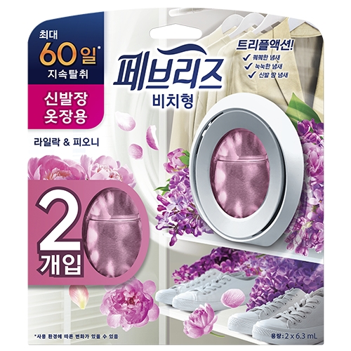 P&G 페브리즈 신발장 옷장용 비치형 라일락앤피오니 방향제 12.6ml 1개