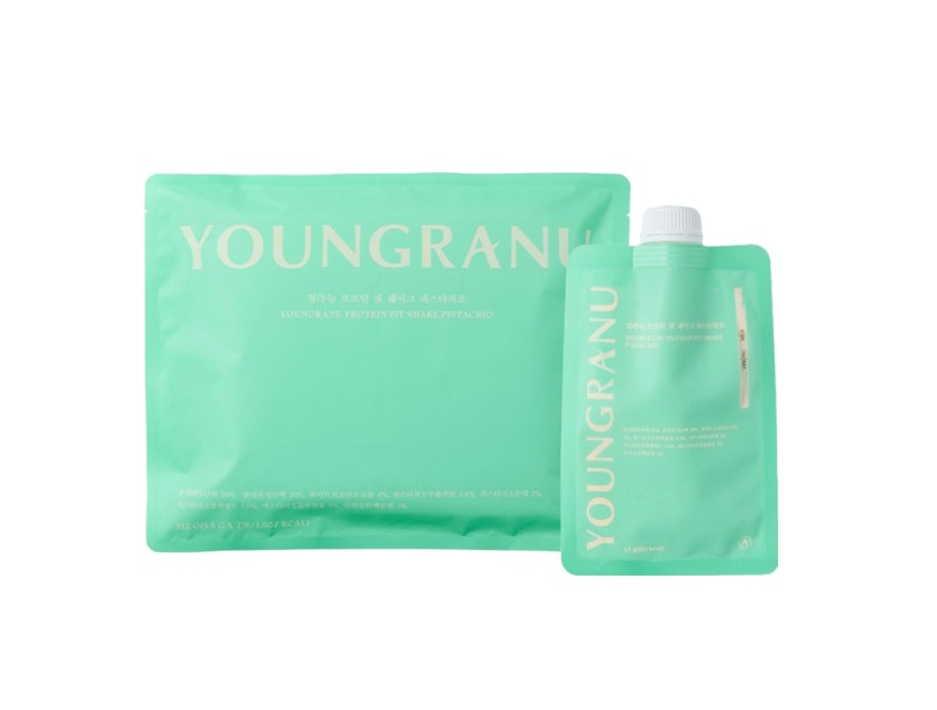 큐어라벨 영라뉴 프로틴 핏 쉐이크 피스타치오 45g 7포 (4개)