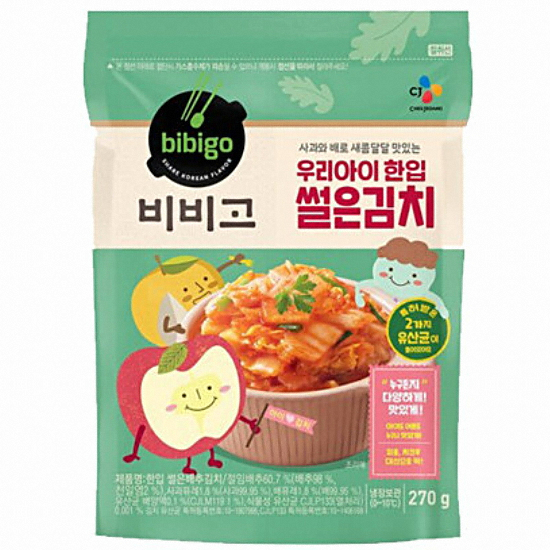 CJ제일제당 비비고 우리아이한입 썰은김치 270g (3개)