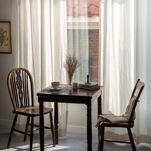 데코뷰 내츄럴 평식 워싱 린넨 커튼