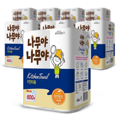 나무야나무야 키친타월 150매 (4입) (8팩(32입))_이미지