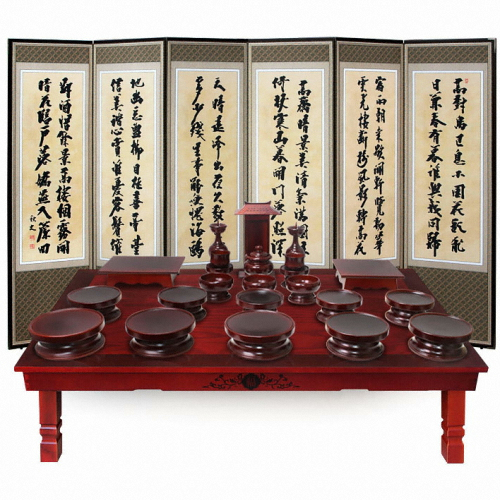 박씨상방 남원 오리목 실용제기 23P (+병풍(고화)+교자상(4.0모자이크))