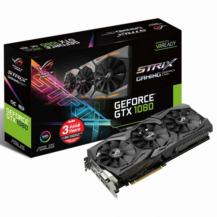 ASUS ROG STRIX 지포스 GTX1080 O8G GAMING D5X 8GB 이엠텍
