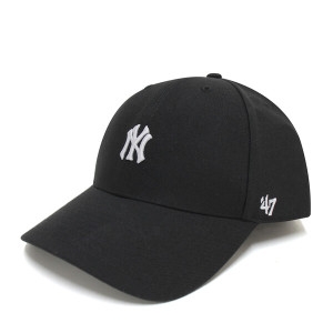 MLB 47브랜드 NY 뉴욕양키스 MVP 스몰로고 볼캡 모자 블랙 B-BRMPS17WBP-BKA_이미지