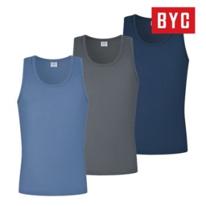 BYC 하이앤노블80수단색톤면스판런닝 MNS2003