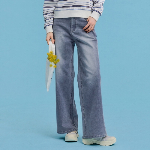 체이스컬트 여성 워싱 와이드 에어진 팬츠-FBRG2373C0N