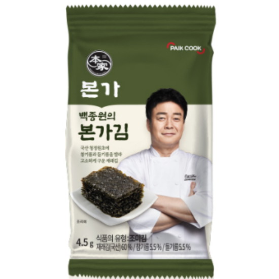 백쿡 백종원의 본가 김 4.5g (9개)