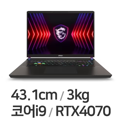 MSI 벡터 17 HX A14VGG-i9 QHD WIN11 32GB램 (SSD 1TB)