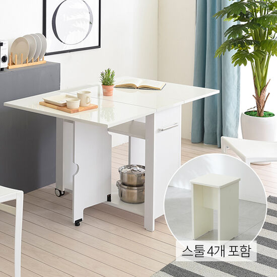유씨엠 코코레인 하이그로시 접이식 확장형 식탁 800