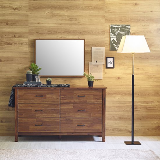 까사미아 헤이즈 3단 와이드 서랍장+거울 (128cm)