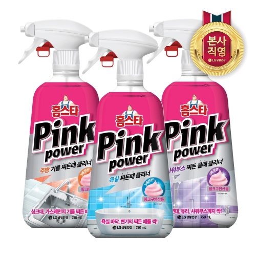 홈스타 핑크파워 욕실찌든때 클리너 750ml (4개)_이미지