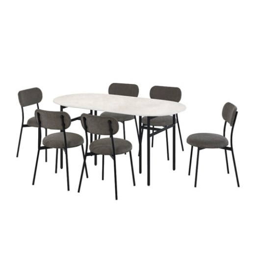 까사미아 비엔나 블랙 세라믹 타원 식탁 1590