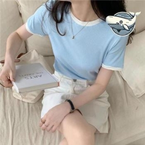 ONM 여름 배색 반팔 티셔츠 색감 좋은 표준핏 31456451