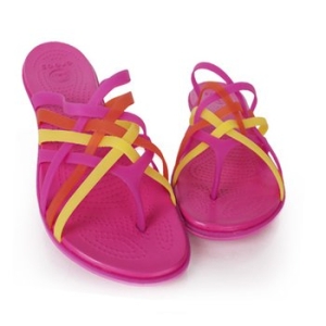 크록스 여성 허라취 플립플랍 샌들_14122-664_이미지