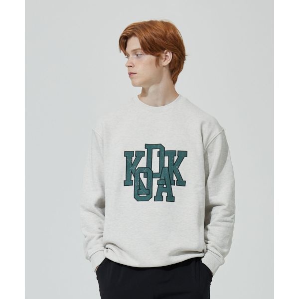 코닥 에버루프 세미오버핏 그래픽 맨투맨 BEIGEK4323EFSI1BEI 111723_이미지