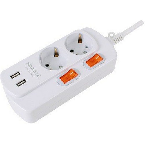 뉴빌레 2구 16A USB 개별 멀티탭 (1.5m)_이미지