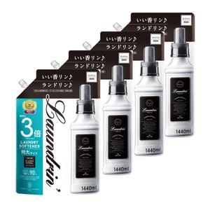 란도린 섬유유연제 클래식플로럴 리필 1.44L (4개)_이미지