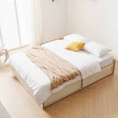 리빙디자인연구소 헤이몰리 쑥쑥 무헤드 슬라이딩 수납 침대 Q (유로탑7존독립)