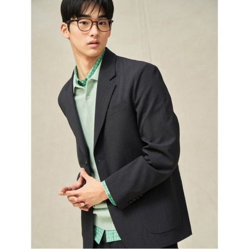 빈폴 남성 울 블렌드 시어서커 셋업 재킷 애쉬_BC5311C624