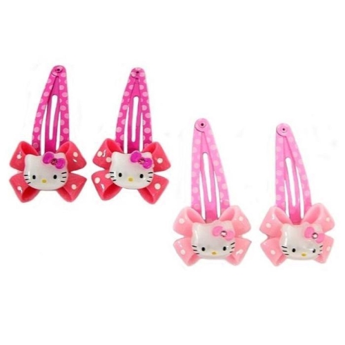 헬로키티 OF6KMN00 리본똑딱핀 색상랜덤 머리핀 똑딱핀_이미지