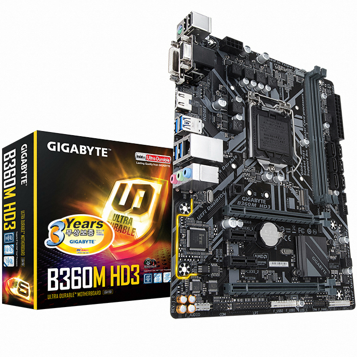GIGABYTE B360M HD3 듀러블에디션 피씨디렉트