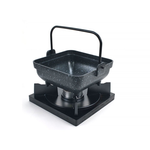 사각 샤브냄비+나무화로 세트 1인용