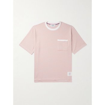 톰브라운 남성 Oversized Striped Cotton Jersey T Shirt 티셔츠 MJS244A J0115 825_이미지